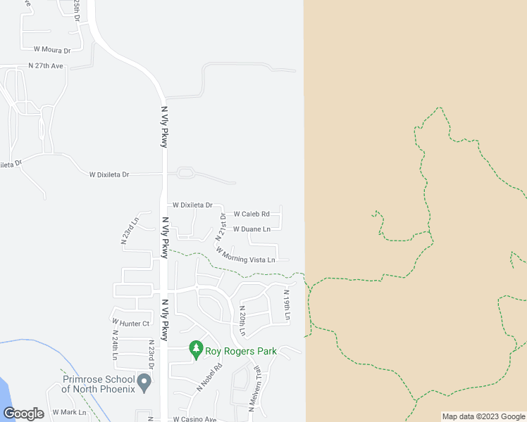 map of restaurants, bars, coffee shops, grocery stores, and more near 2012 West Caleb Road in Phoenix