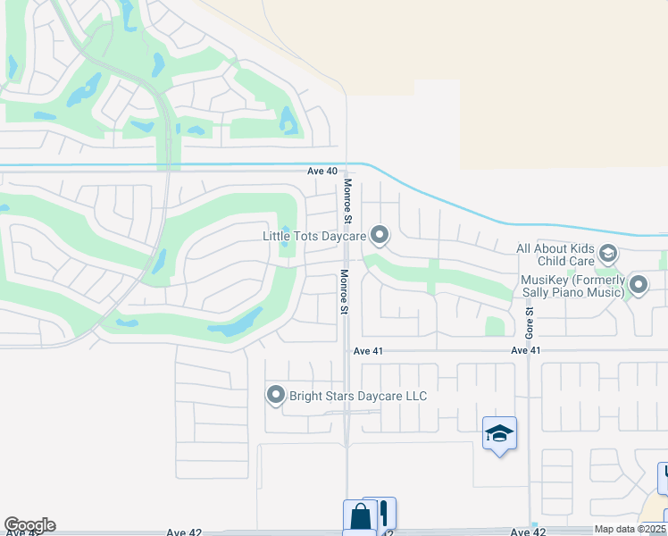 map of restaurants, bars, coffee shops, grocery stores, and more near 81968 Avenida Bienvenida in Indio