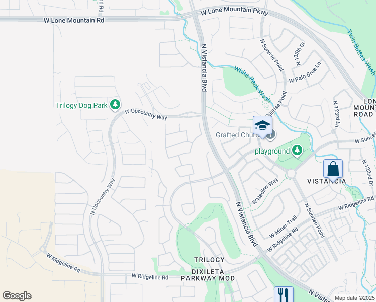 map of restaurants, bars, coffee shops, grocery stores, and more near 12922 West Lone Tree Trail in Peoria