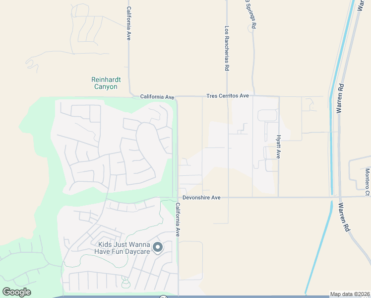 map of restaurants, bars, coffee shops, grocery stores, and more near 25350 California Avenue in Hemet