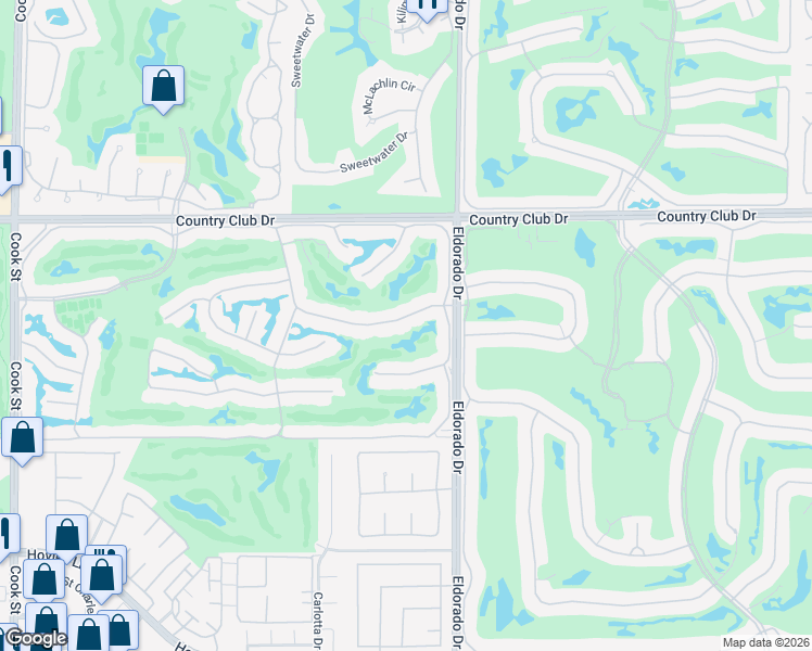 map of restaurants, bars, coffee shops, grocery stores, and more near 379 Red River Road in Palm Desert
