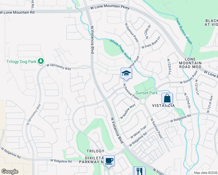 map of restaurants, bars, coffee shops, grocery stores, and more near 12774 West Lone Tree Trail in Peoria
