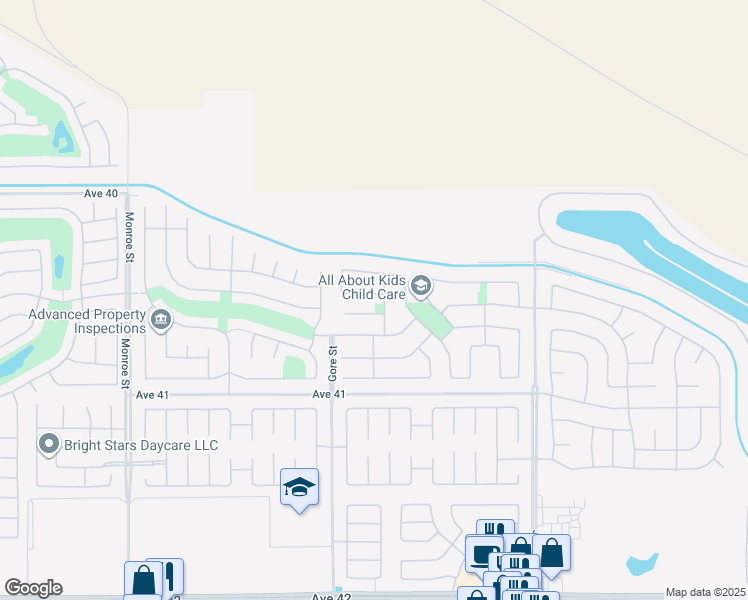 map of restaurants, bars, coffee shops, grocery stores, and more near 82603 Grass Flat Lane in Indio