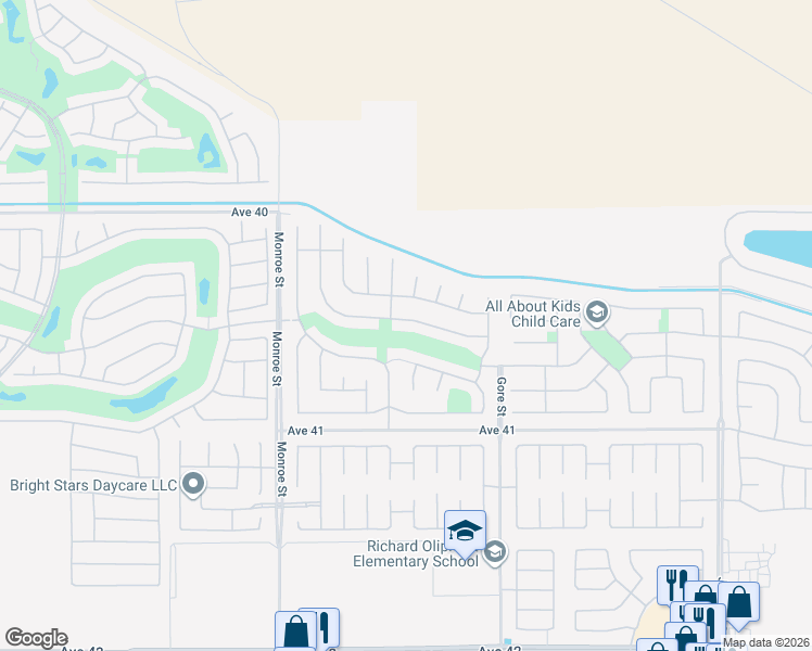 map of restaurants, bars, coffee shops, grocery stores, and more near 82293 Padova Drive in Indio