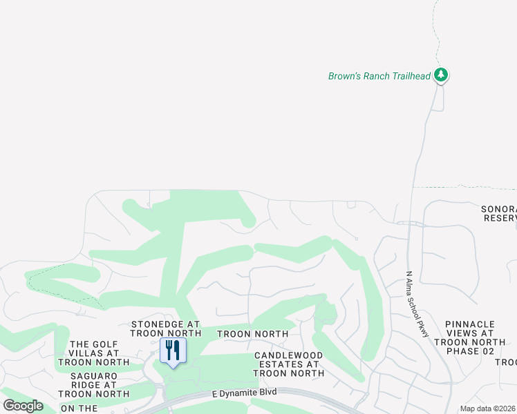 map of restaurants, bars, coffee shops, grocery stores, and more near 29694 North 105th Way in Scottsdale