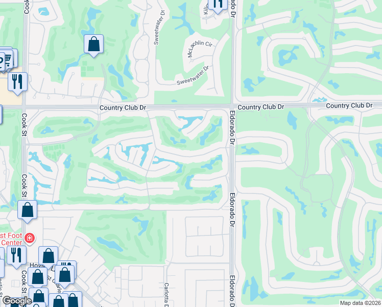 map of restaurants, bars, coffee shops, grocery stores, and more near 379 Red River Road in Palm Desert