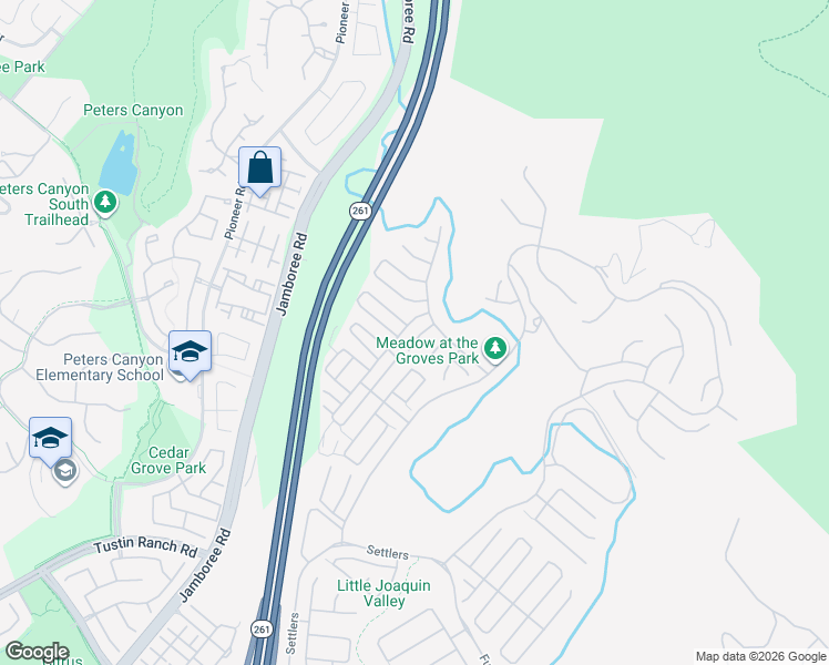 map of restaurants, bars, coffee shops, grocery stores, and more near 59 Longchamp in Irvine