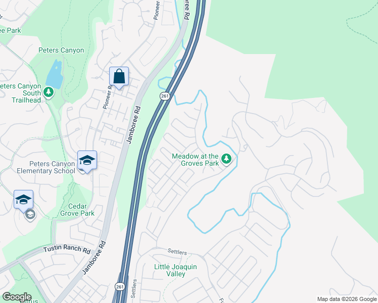 map of restaurants, bars, coffee shops, grocery stores, and more near 59 Longchamp in Irvine