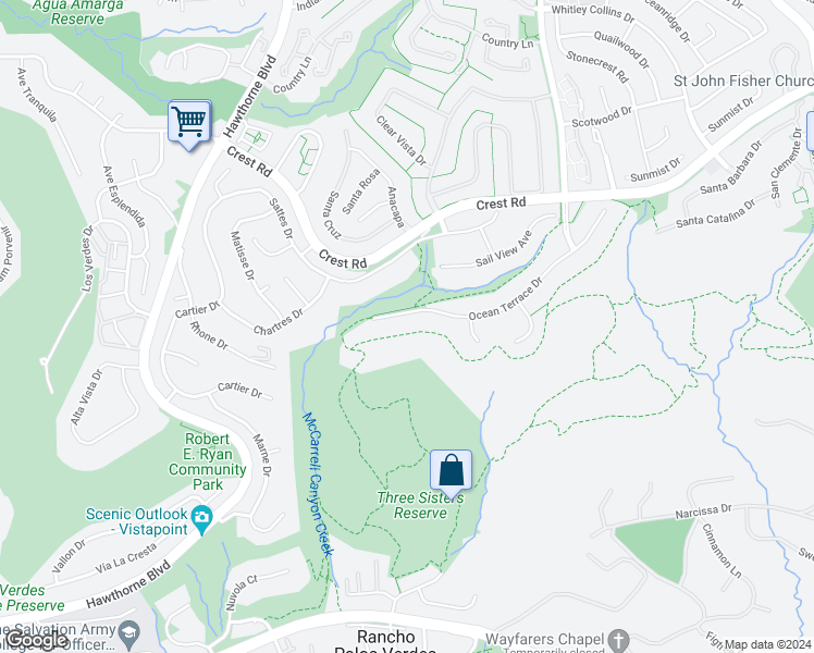 map of restaurants, bars, coffee shops, grocery stores, and more near 6224 Ocean Terrace Drive in Rancho Palos Verdes