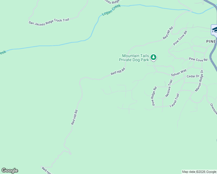 map of restaurants, bars, coffee shops, grocery stores, and more near 25177 Norwood Drive in Idyllwild-Pine Cove
