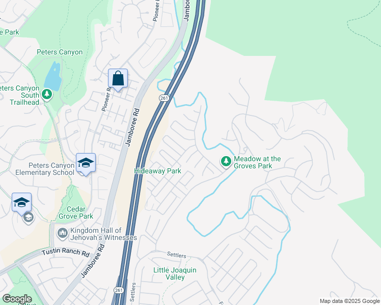 map of restaurants, bars, coffee shops, grocery stores, and more near 51 Rockinghorse in Irvine