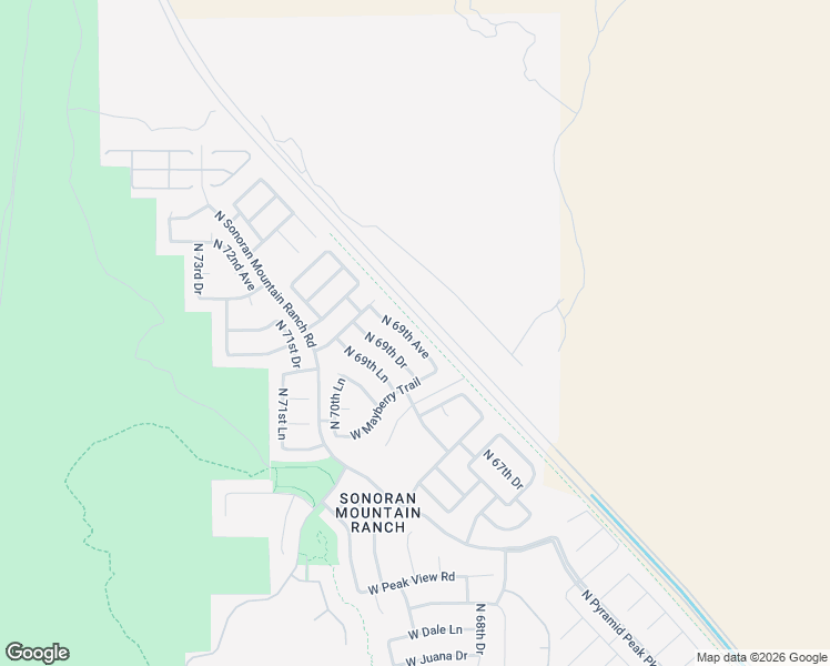 map of restaurants, bars, coffee shops, grocery stores, and more near 29669 North 69th Avenue in Peoria