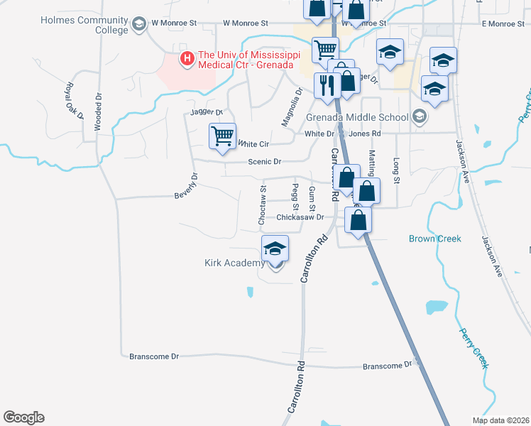 map of restaurants, bars, coffee shops, grocery stores, and more near 746-748 Seminole Avenue in Grenada