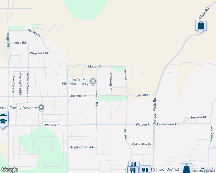 map of restaurants, bars, coffee shops, grocery stores, and more near 25215 Jamawag Drive in Homeland