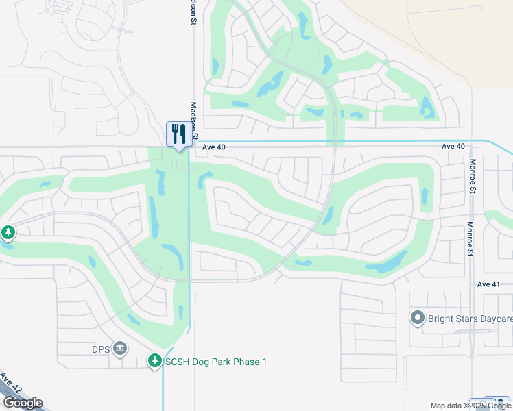 map of restaurants, bars, coffee shops, grocery stores, and more near 81220 Avenida Sombra in Indio