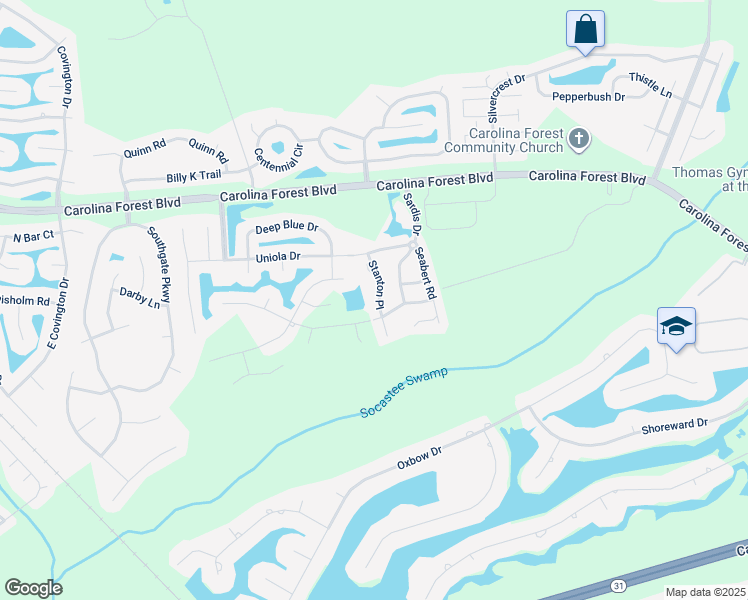 map of restaurants, bars, coffee shops, grocery stores, and more near 1065 Stanton PIace in Myrtle Beach