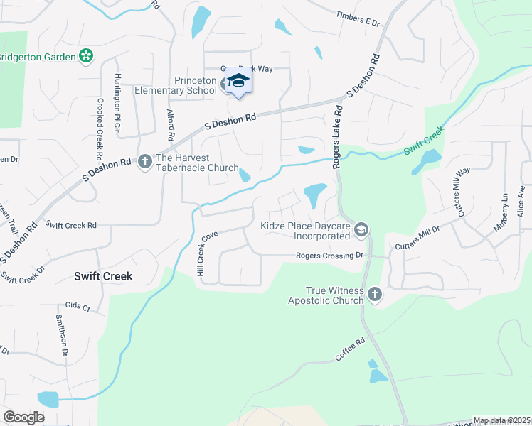 map of restaurants, bars, coffee shops, grocery stores, and more near 1249 Chinon Point in Lithonia
