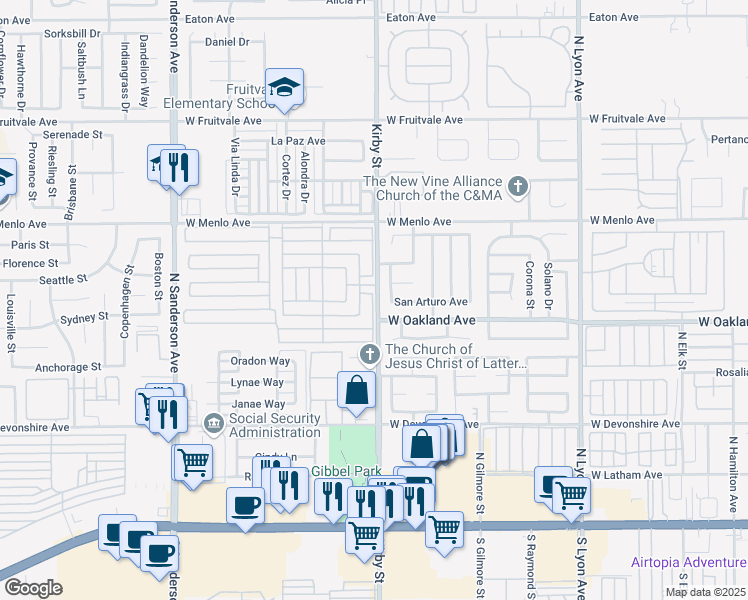 map of restaurants, bars, coffee shops, grocery stores, and more near in Hemet