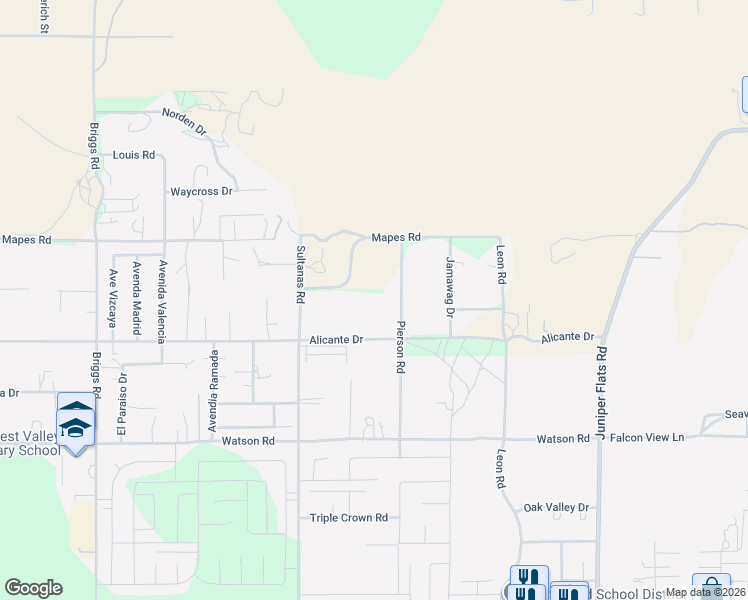map of restaurants, bars, coffee shops, grocery stores, and more near 25185 Pierson Rd in Homeland