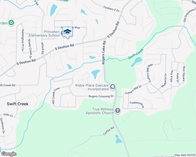 map of restaurants, bars, coffee shops, grocery stores, and more near 1506 Rogers Preserve Road in Lithonia