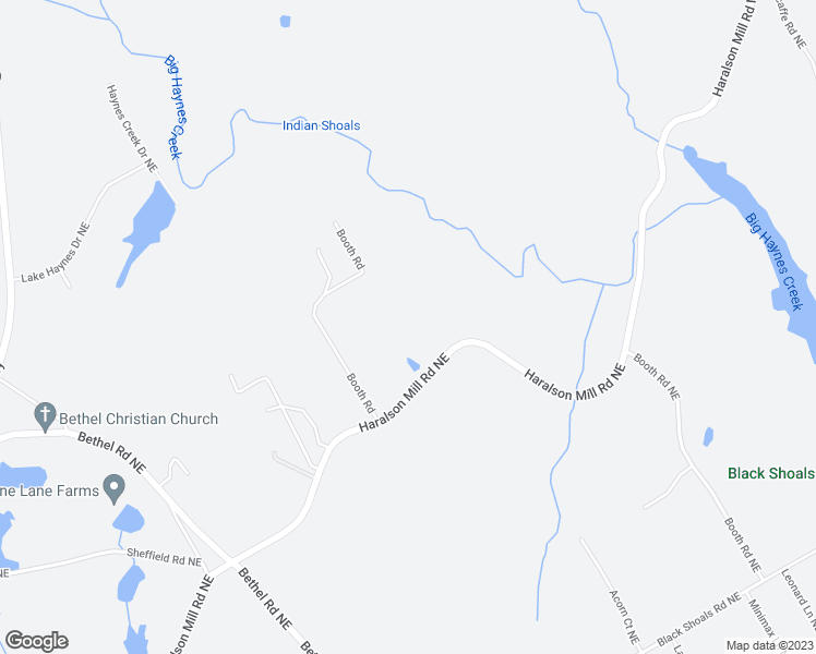 map of restaurants, bars, coffee shops, grocery stores, and more near 4144 Haralson Mill Road Northeast in Conyers