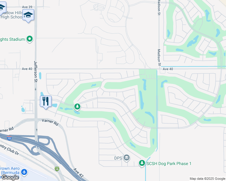 map of restaurants, bars, coffee shops, grocery stores, and more near 80658 Avenida San Ignacio in Indio