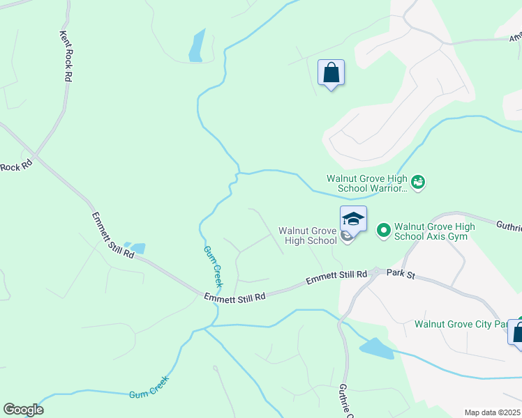 map of restaurants, bars, coffee shops, grocery stores, and more near 1020 Travitine Trail in Loganville