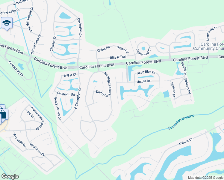 map of restaurants, bars, coffee shops, grocery stores, and more near 4861 Gatehouse Court in Conway