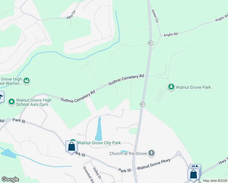 map of restaurants, bars, coffee shops, grocery stores, and more near 1509 Guthrie Crossing Drive in Loganville