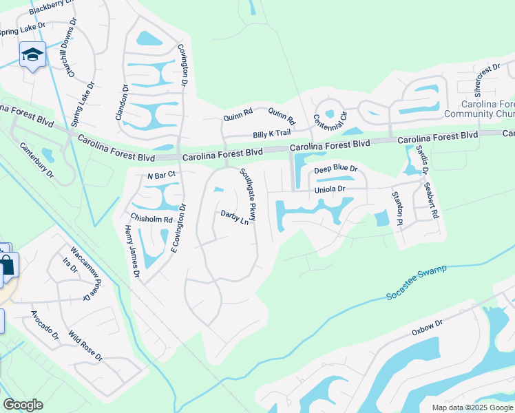 map of restaurants, bars, coffee shops, grocery stores, and more near 4861 Gatehouse Court in Conway