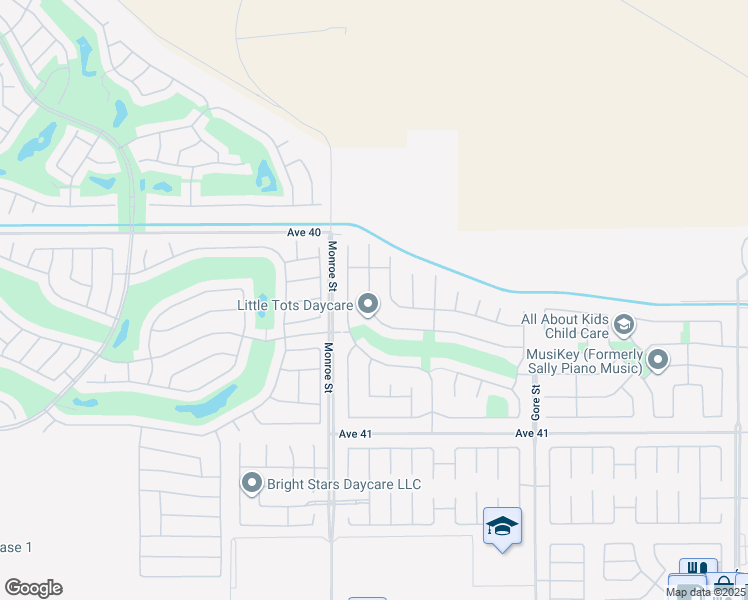 map of restaurants, bars, coffee shops, grocery stores, and more near 40342 Padova Drive in Indio