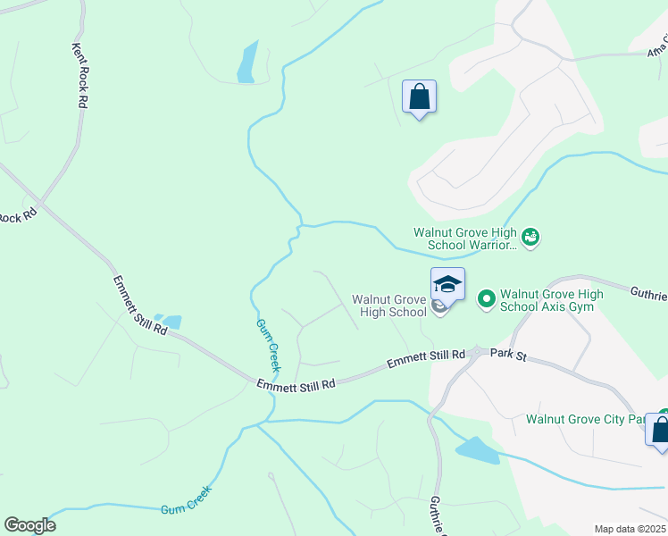 map of restaurants, bars, coffee shops, grocery stores, and more near 1020 Travitine Trail in Loganville