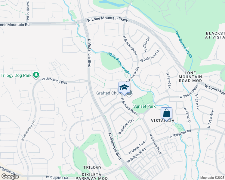 map of restaurants, bars, coffee shops, grocery stores, and more near 12731 W Eagle Ridge Ln in Peoria