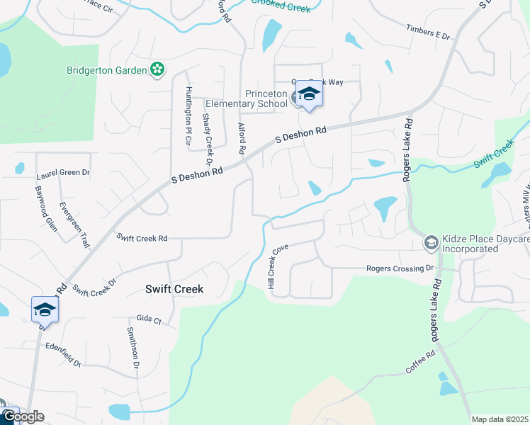 map of restaurants, bars, coffee shops, grocery stores, and more near 1286 Regal Heights Drive in Lithonia