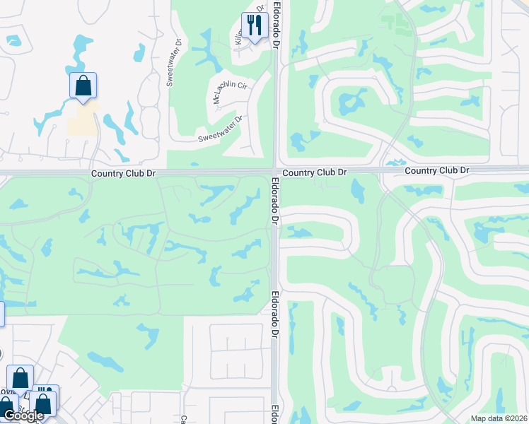 map of restaurants, bars, coffee shops, grocery stores, and more near 2 Blue River Drive in Palm Desert