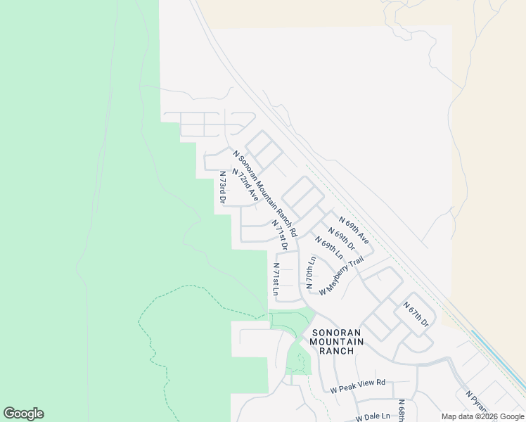 map of restaurants, bars, coffee shops, grocery stores, and more near 29966 North 72nd Drive in Peoria