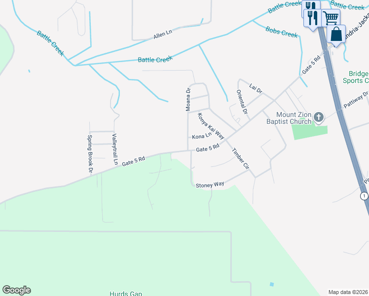 map of restaurants, bars, coffee shops, grocery stores, and more near 876 Gate 5 Road in Alexandria