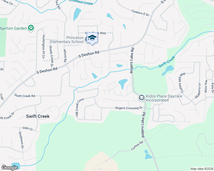 map of restaurants, bars, coffee shops, grocery stores, and more near 6930 Ellicot Way in Lithonia