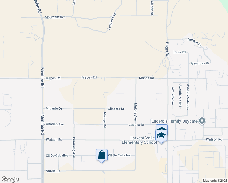 map of restaurants, bars, coffee shops, grocery stores, and more near 29852 Patelli Way in Romoland