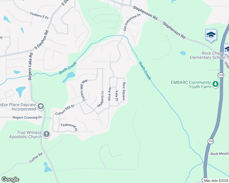 map of restaurants, bars, coffee shops, grocery stores, and more near 1378 Kala Drive in Lithonia