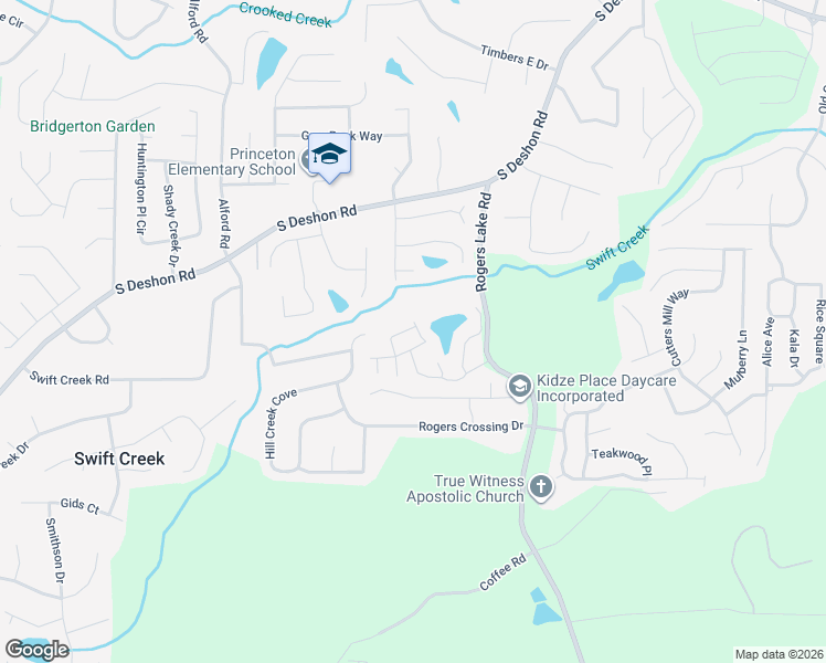 map of restaurants, bars, coffee shops, grocery stores, and more near 6959 Rogers Point in Lithonia