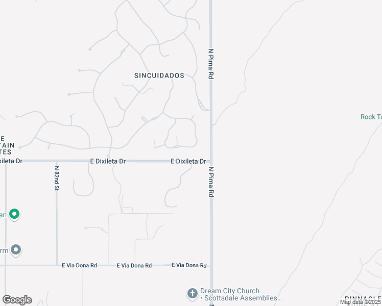 map of restaurants, bars, coffee shops, grocery stores, and more near East Dixileta Drive in Scottsdale