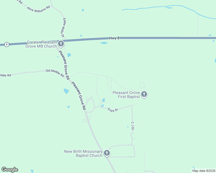 map of restaurants, bars, coffee shops, grocery stores, and more near Levi Drive in Gore Springs