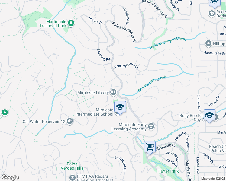 map of restaurants, bars, coffee shops, grocery stores, and more near 28987 Palos Verdes Drive East in Rancho Palos Verdes