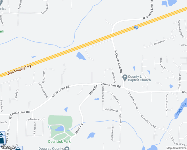 map of restaurants, bars, coffee shops, grocery stores, and more near 1810 County Line Place in Douglasville
