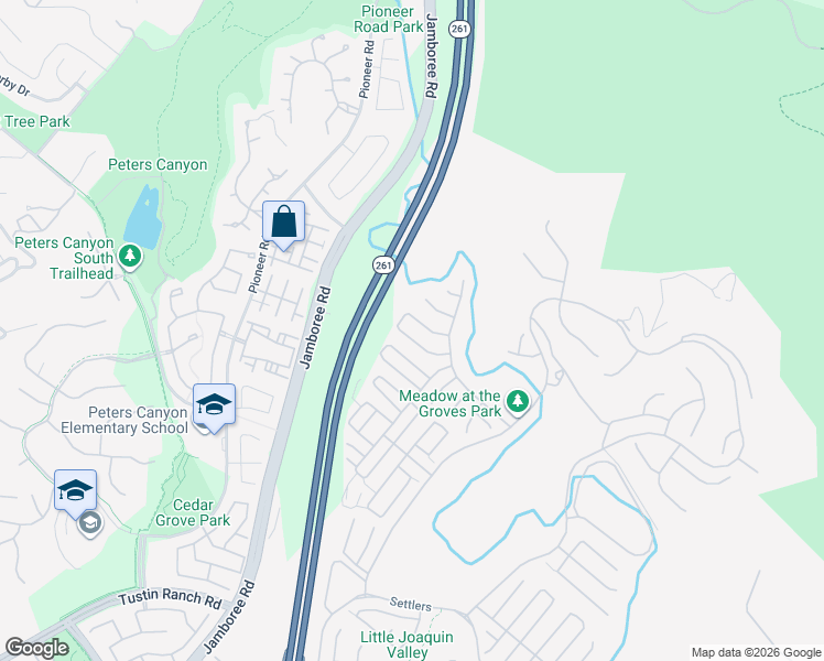 map of restaurants, bars, coffee shops, grocery stores, and more near 60 Steeplechase in Irvine