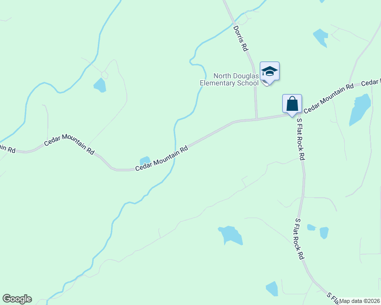 map of restaurants, bars, coffee shops, grocery stores, and more near 6561 Cedar Mountain Road in Douglasville