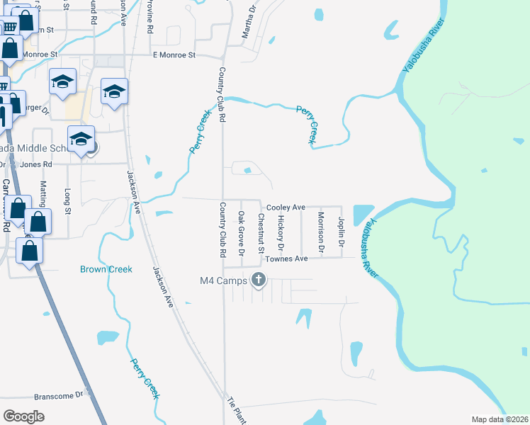 map of restaurants, bars, coffee shops, grocery stores, and more near 518 Chestnut Street in Grenada