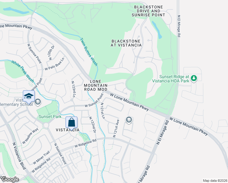 map of restaurants, bars, coffee shops, grocery stores, and more near 12109 West Desert Mirage Drive in Peoria