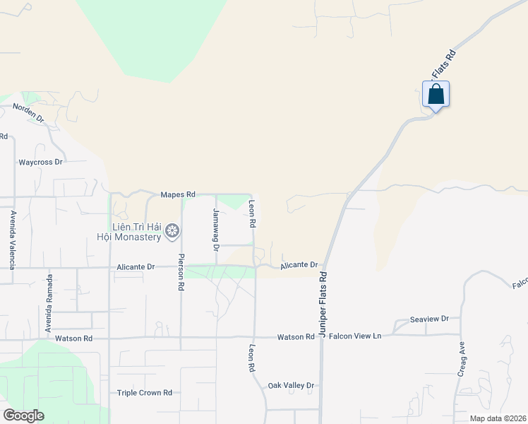 map of restaurants, bars, coffee shops, grocery stores, and more near 25011 Leon Road in Homeland